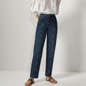 MASSIMO DUTTI | Black Seamed Straight Fit Jeans